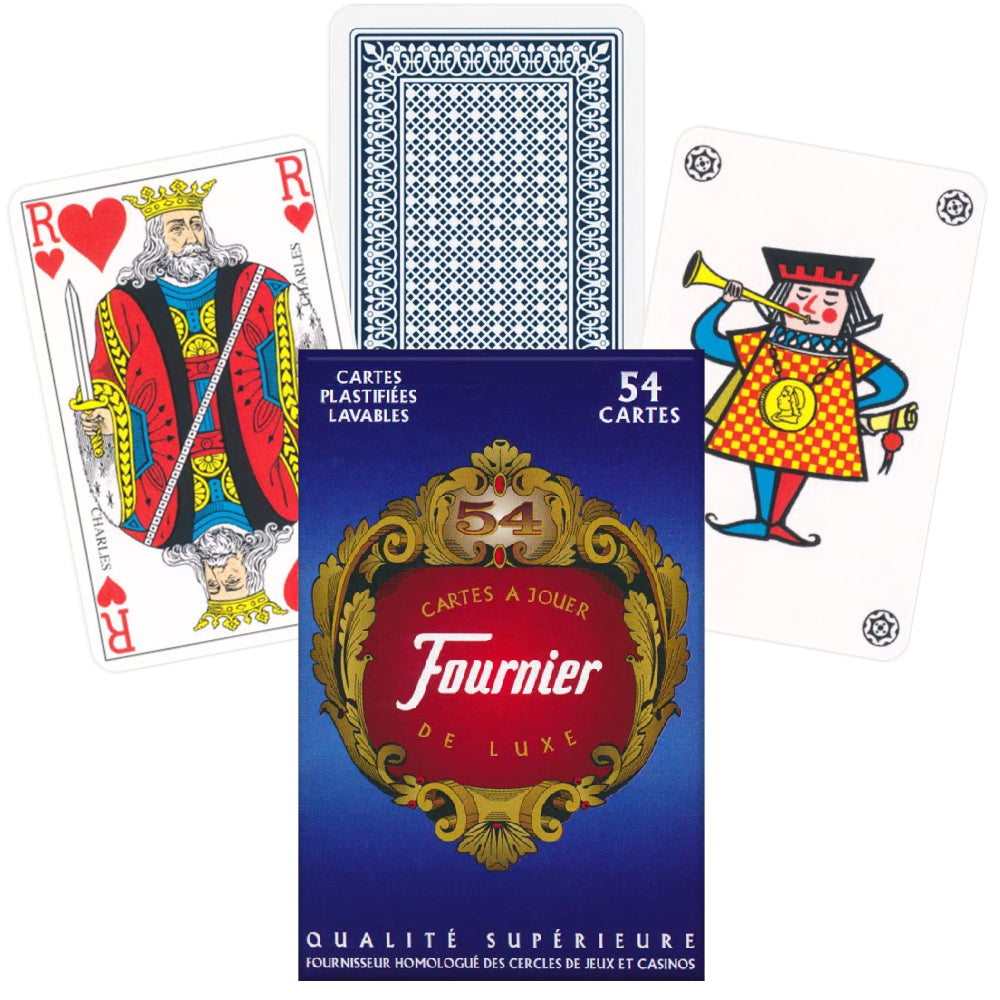 Fournier Bridge De Luxe playing cards deck (blue)