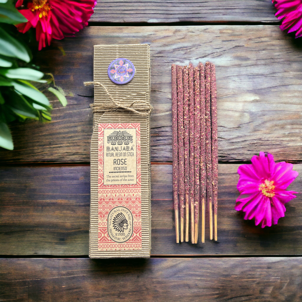 Ritual Resin on Stick Rose Incense Banjara