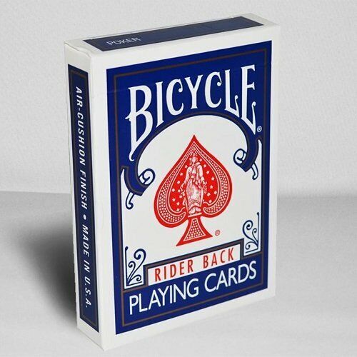 Bicycle Rider Back 808 black seal playing cards blue