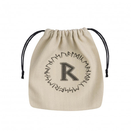 Runic Dice Bag Beige and black