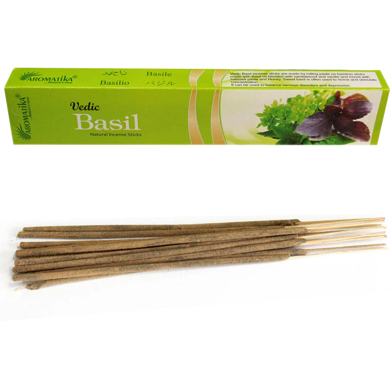 Vedic Basil Natural Incense Sticks Aromatika