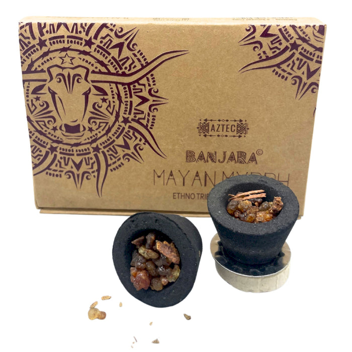 Ritual Resin Smudge Cups Mayan Myrrh Banjara