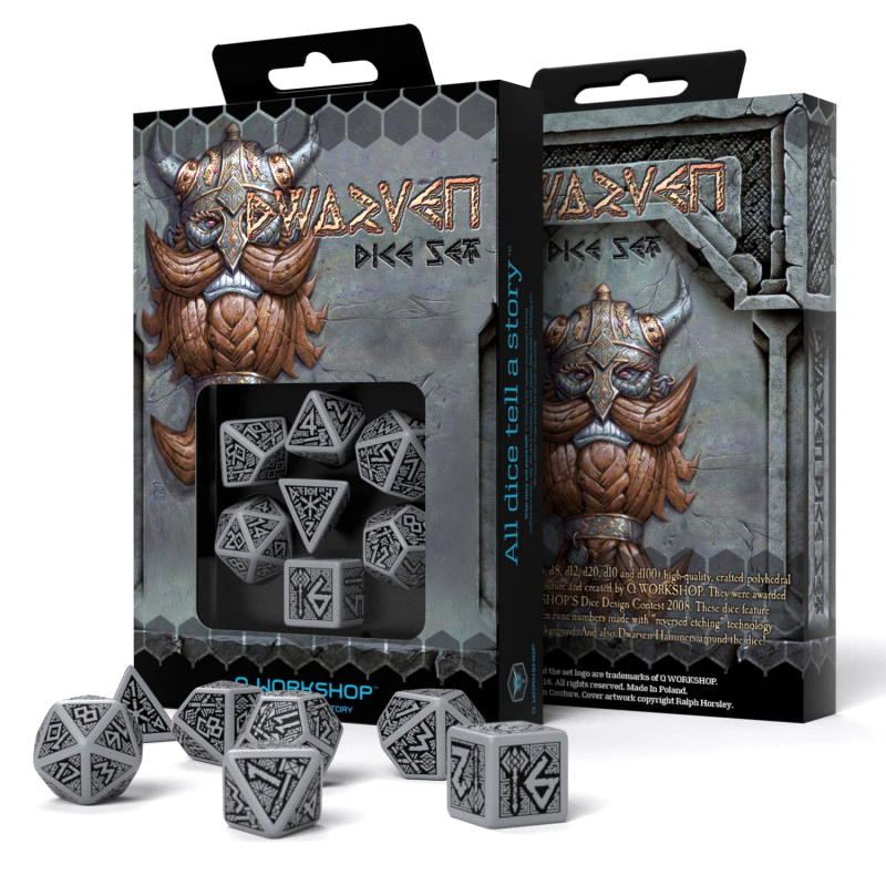 Dwarven Dice Set gray and black