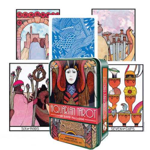 Aquarian Tarot cards in a tin US Games Systems