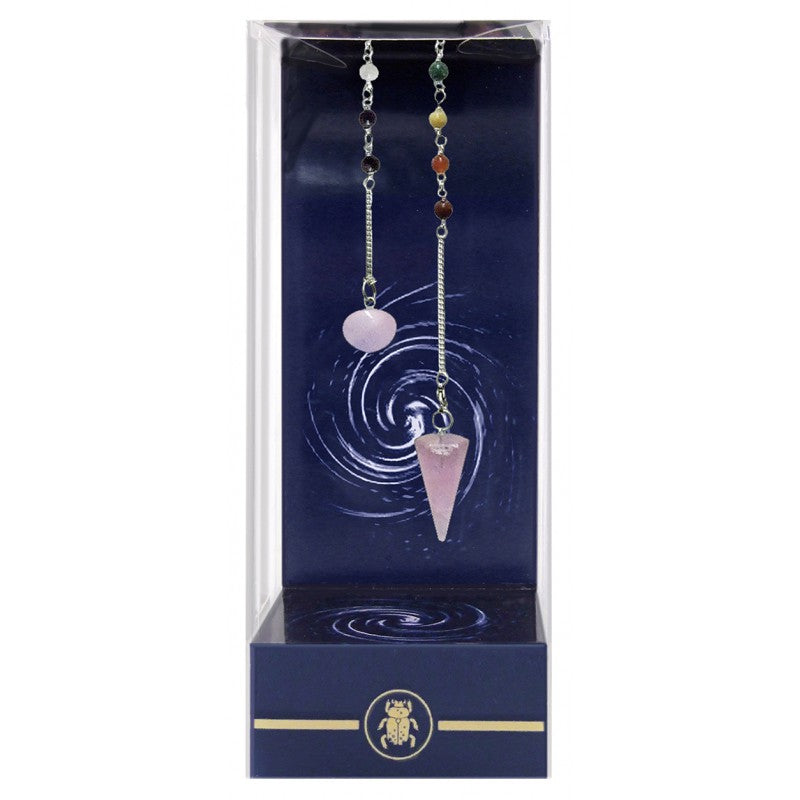 Premium Rose Quartz Chakra Pendulum Lo Scarabeo