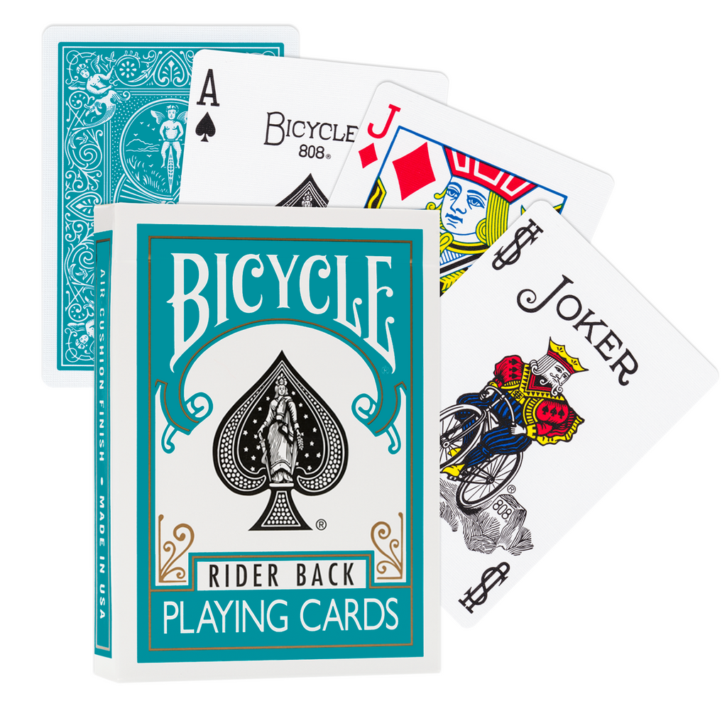 Bicycle Rider Back playing cards (Turquoise)