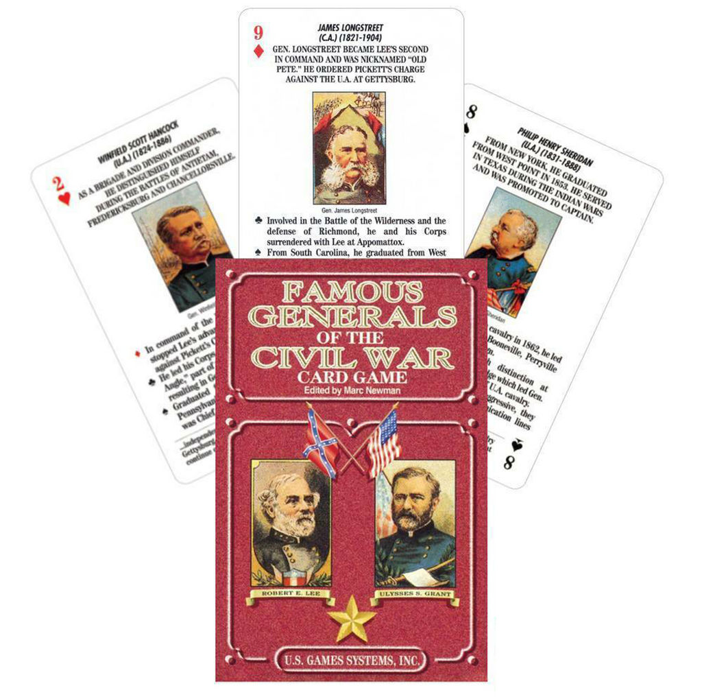 Famous Generals of the Civil War playing card game