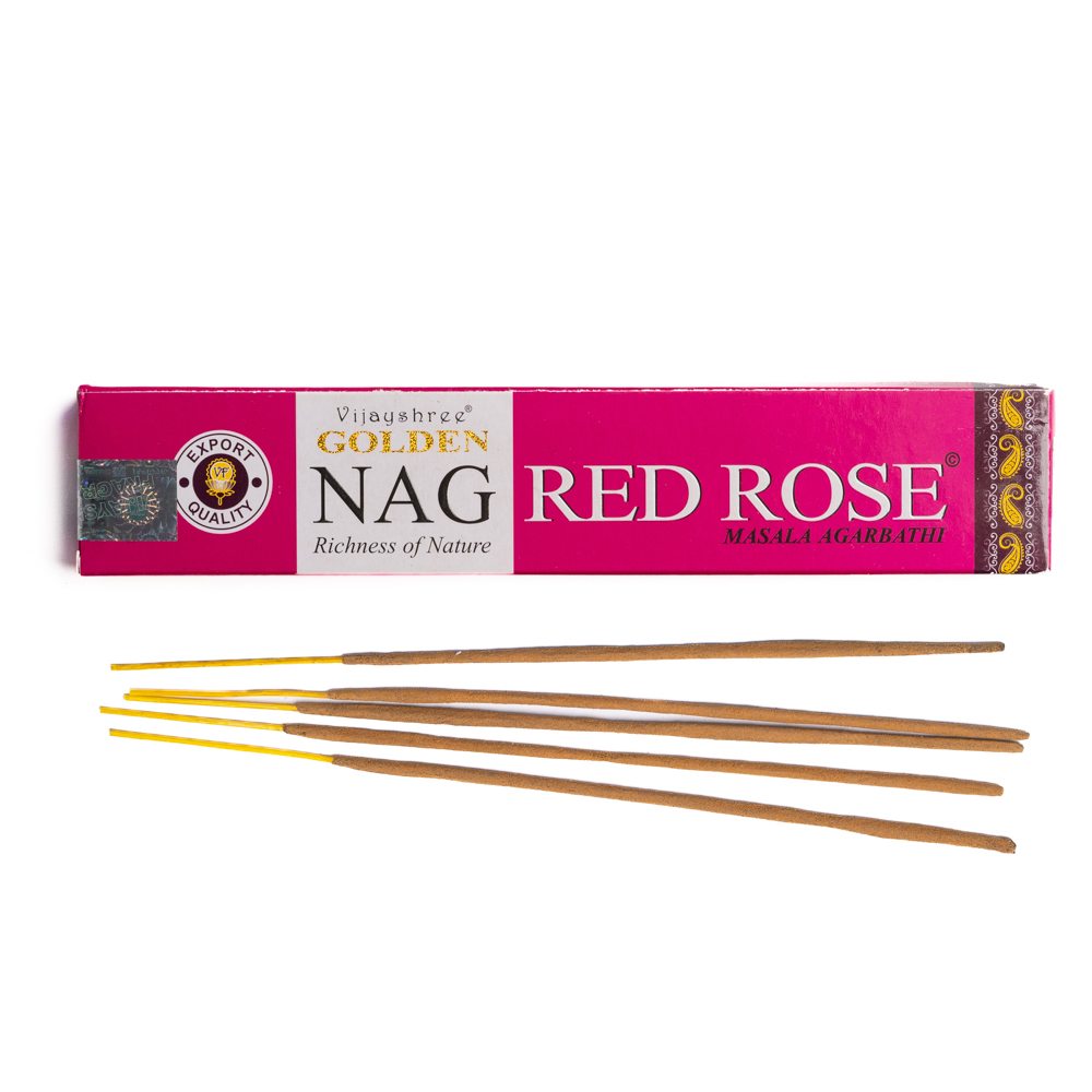 Golden Nag - Red Rose Incense Vijayshree