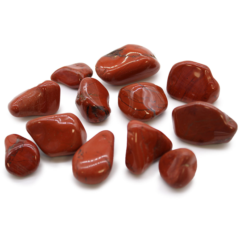 Medium African Tumble Stones (12x) - Jasper Red Ancient Wisdom