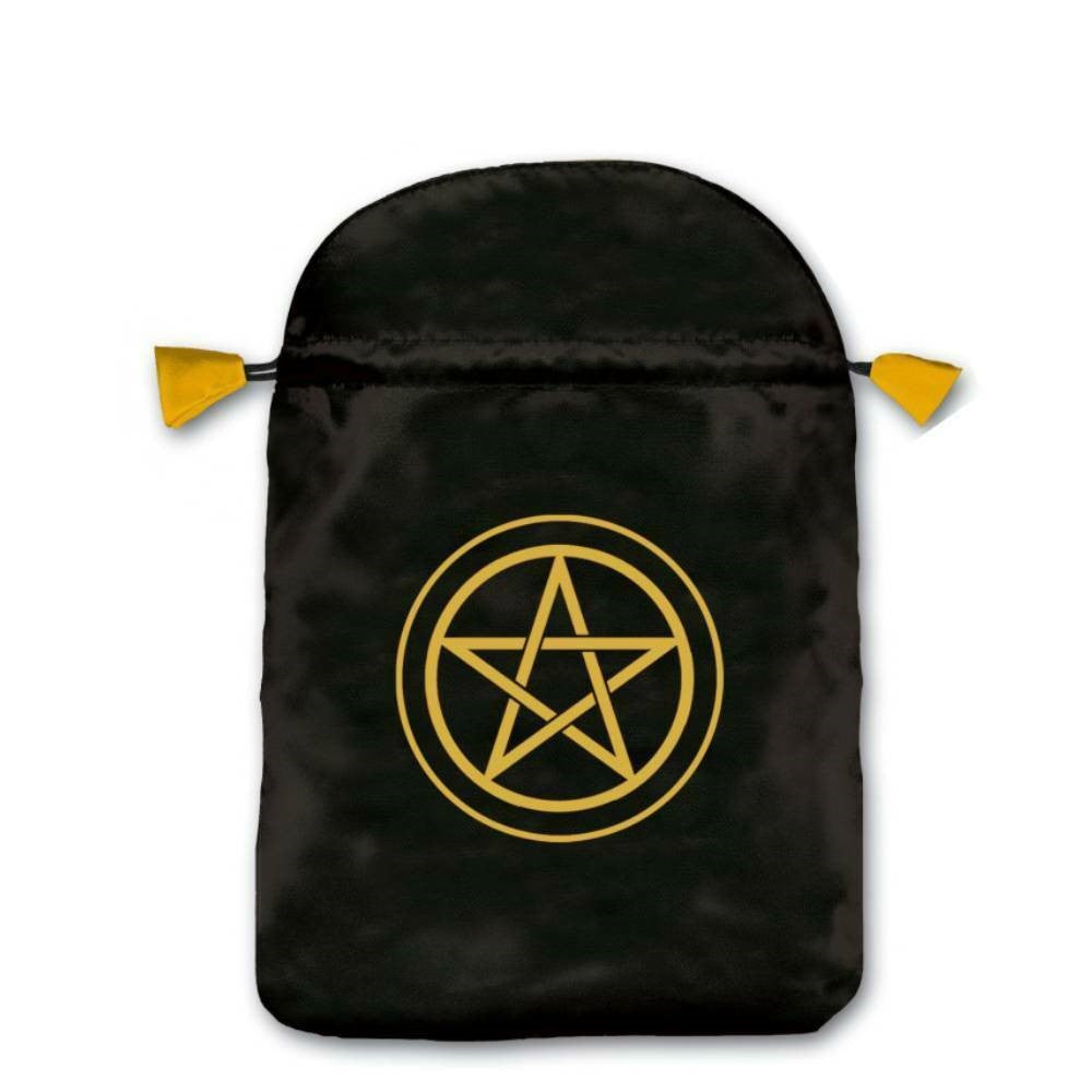 Pentacle Satin Black Bag Cards Lo Scarabeo