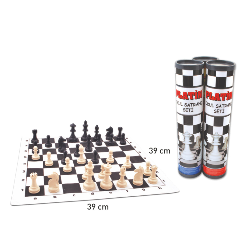 Platin Roll Cylinder Chess Set Star