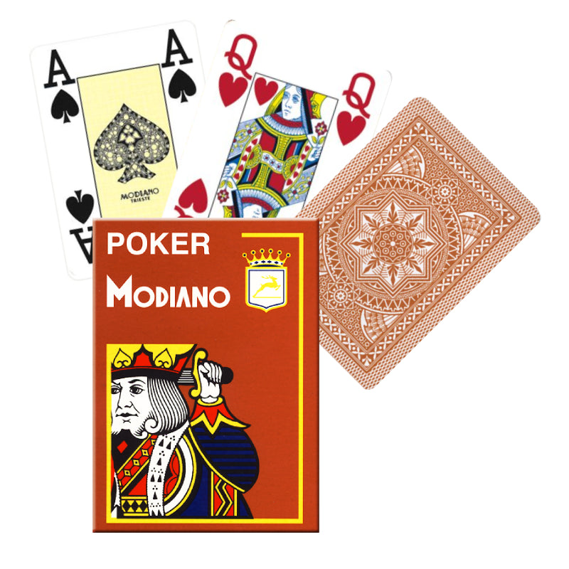 Modiano Poker 4 Jumbo Index cards (brown)