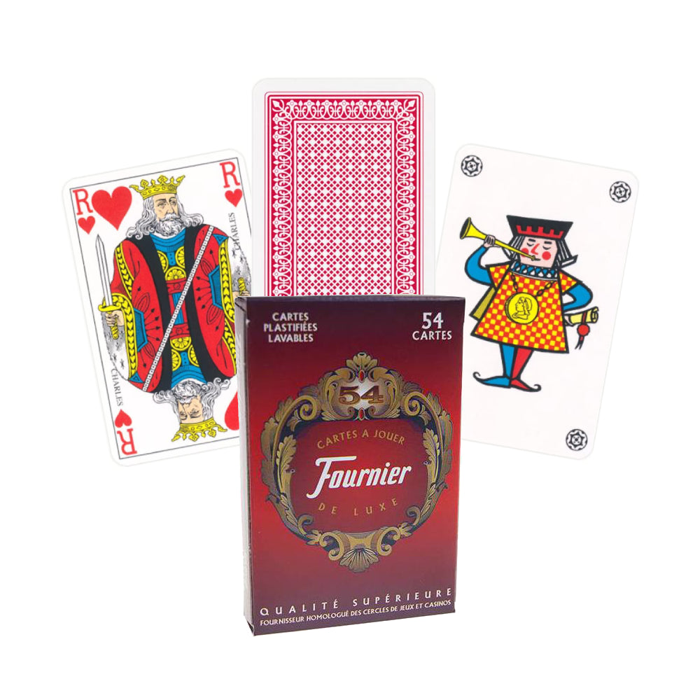 Fournier Bridge De Luxe playing cards deck (red)