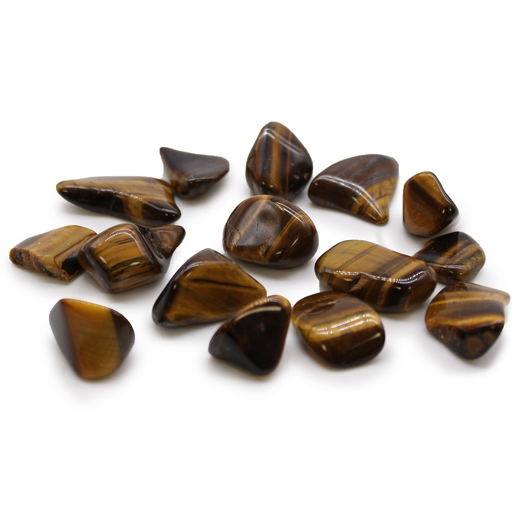 Medium Tumble Stones - Golden Tiger Eye (24x) Ancient Wisdom