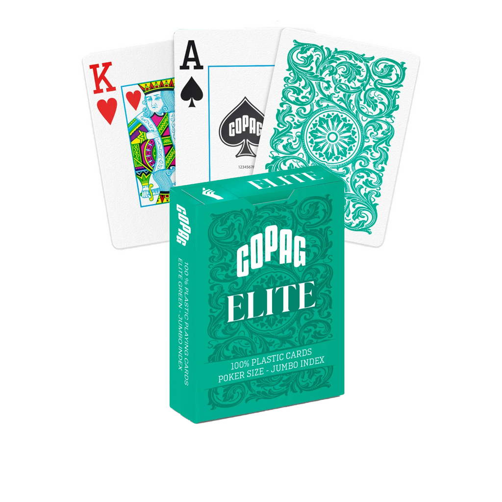 1546 Elite Poker size Jumbo index playing cards (green) Copag