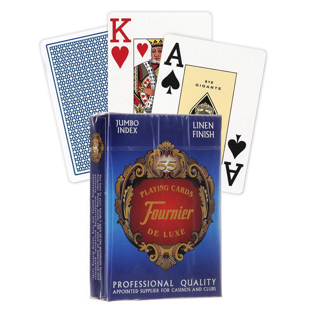 Fournier 818 Linen Finish Poker Playing cards (Blue)