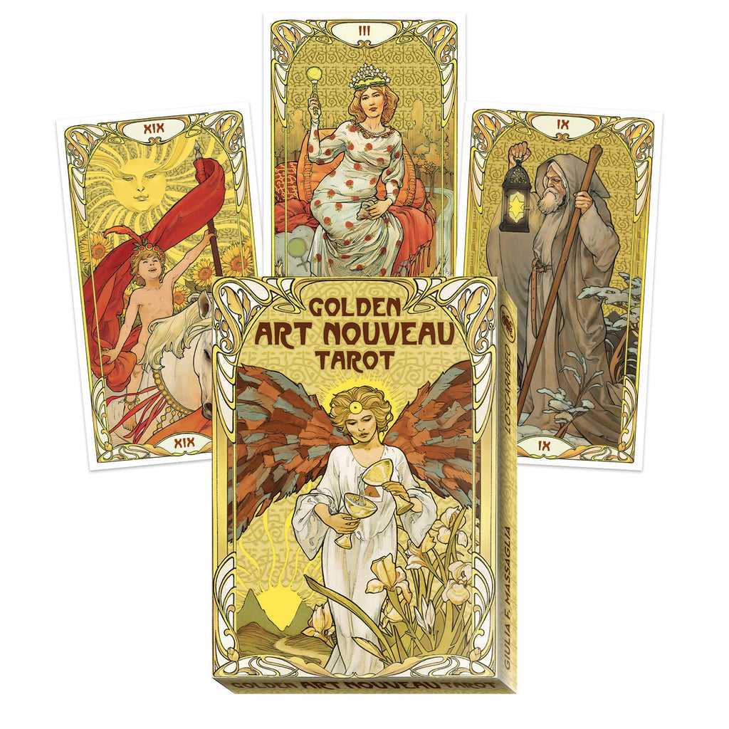 Golden Art Nouveau Tarot Grand Trumps 22 Cards Lo Scarabeo