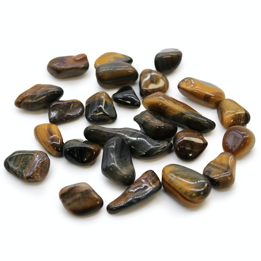 Small African Tumble Stones (24x) - Tiger Eye - Variegated Ancient Wisdom