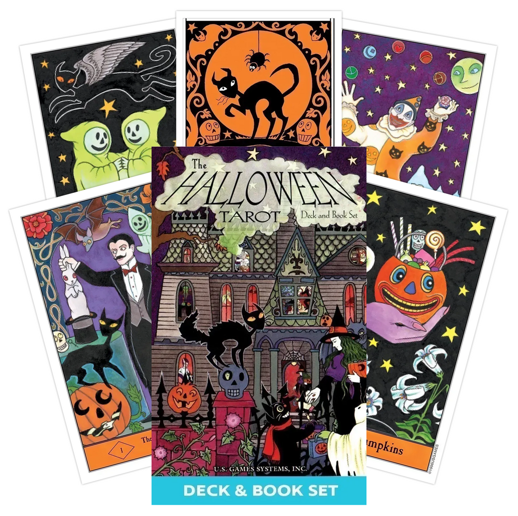 Halloween deck book set US Games Systems