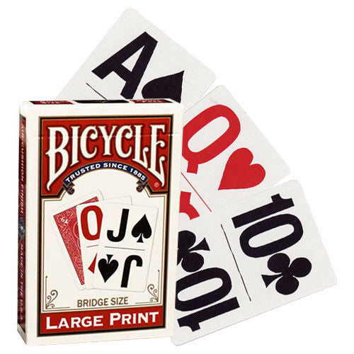 Bicycle Large Print cards (Red)