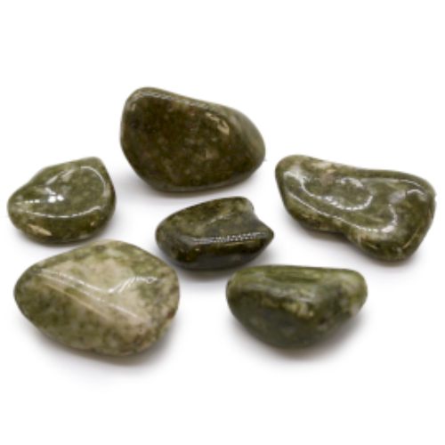 Large African Tumble Stones (6x) - Epidote Snowflake Ancient Wisdom