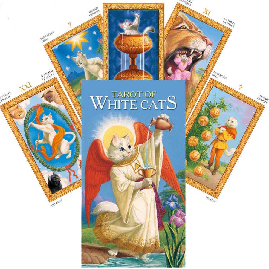 Tarot Of White Cats cards deck Lo Scarabeo