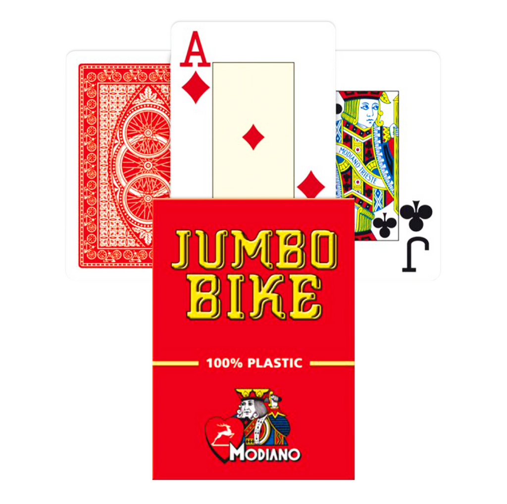 Modiano Jumbo Bike Trophy Playing Cards (Red)