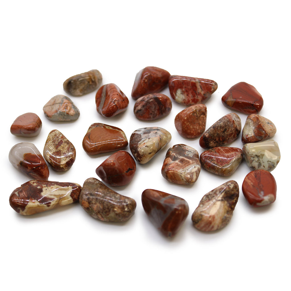 Small African Tumble Stones (24x) - Light Jaspis - Brecciated Ancient Wisdom