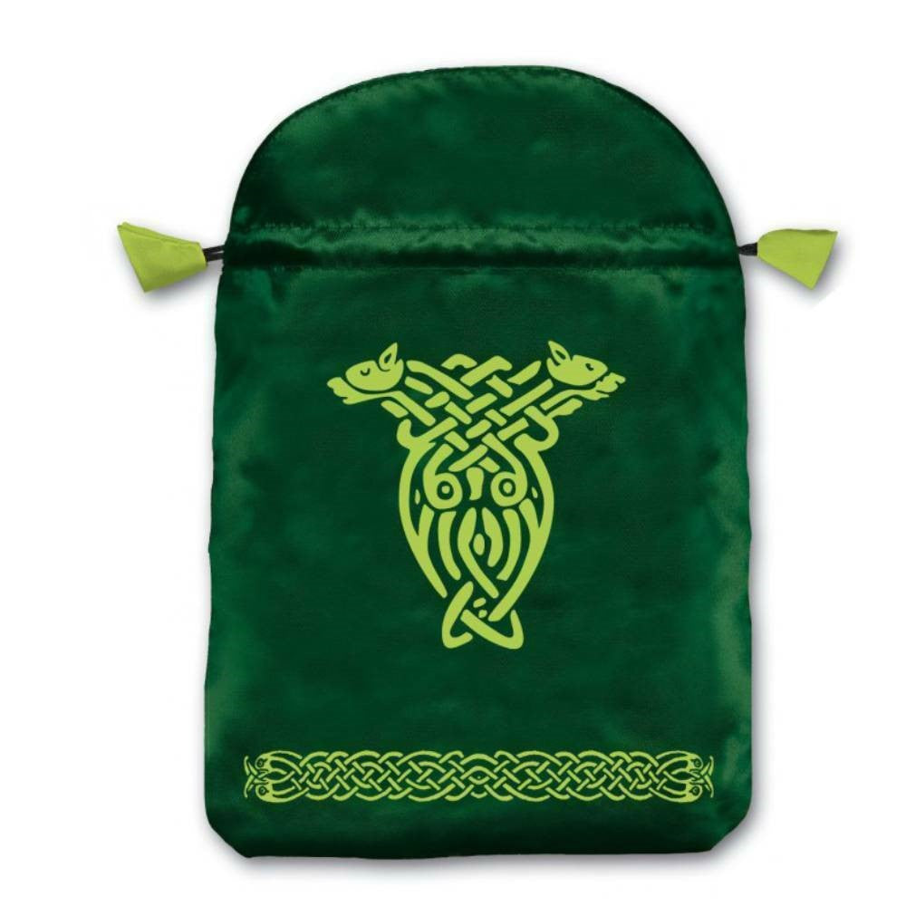 Celtic Satin Green Bag Cards Lo Scarabeo