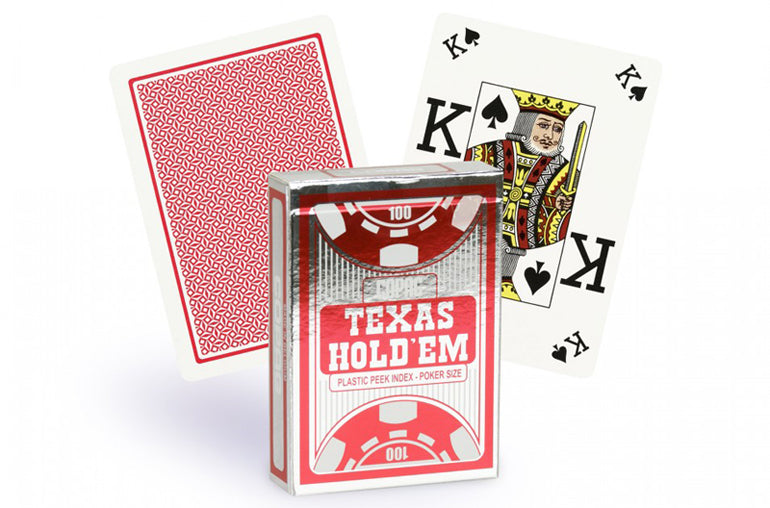 Copag Texas Holdem Peek Index poker cards (Red)