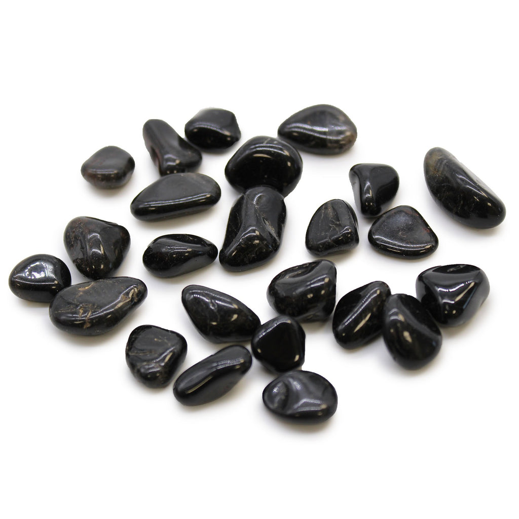 Small African Tumble Stones (24x) - Black Onyx Ancient Wisdom