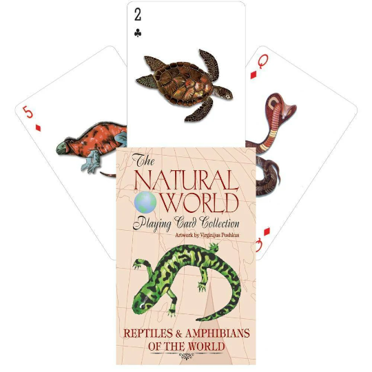 Reptiles And Amphibians of the Natural World playing cards