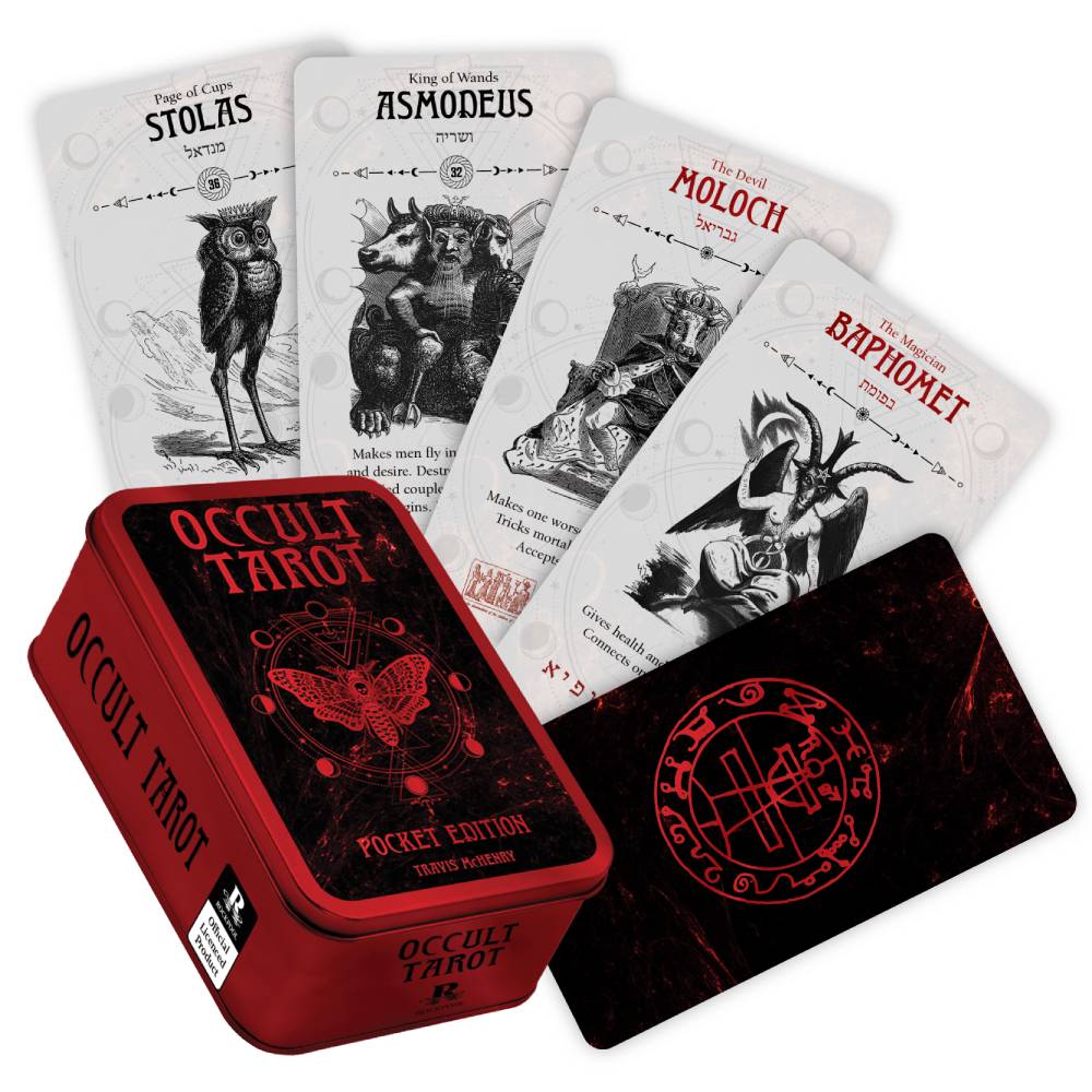 Occult Tarot Pocket Edition Cards in a Tin Rockpool