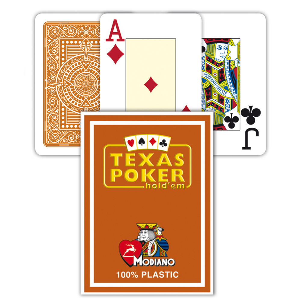 Modiano Texas Poker Hold Em Jumbo Index cards (brown)