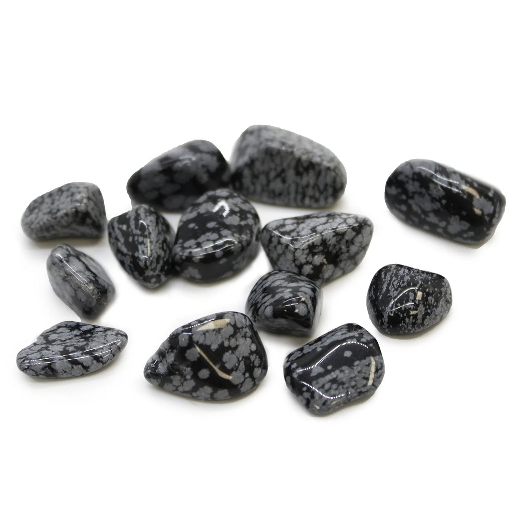 Medium Tumble Stones - Obsidian Snowflake (24x) Ancient Wisdom