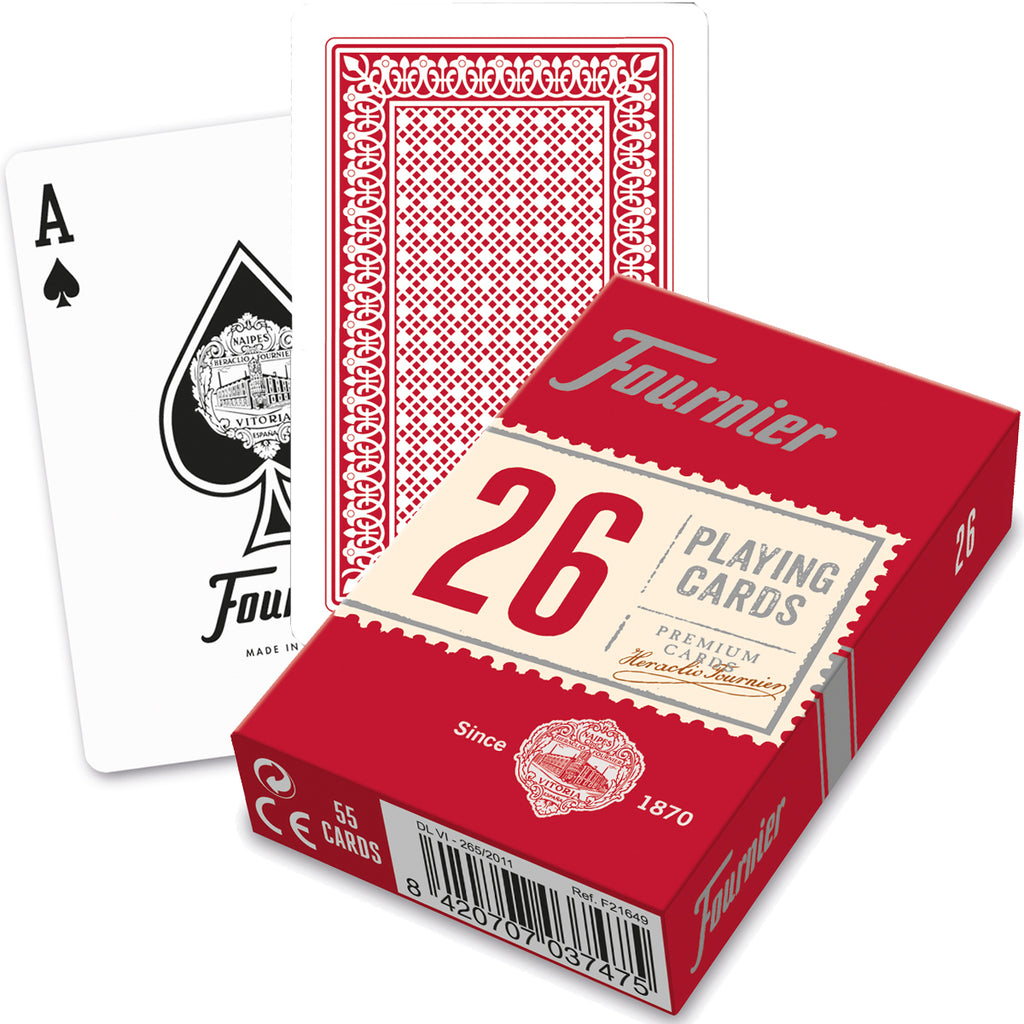 Fournier 26 Bridge cards (Red)