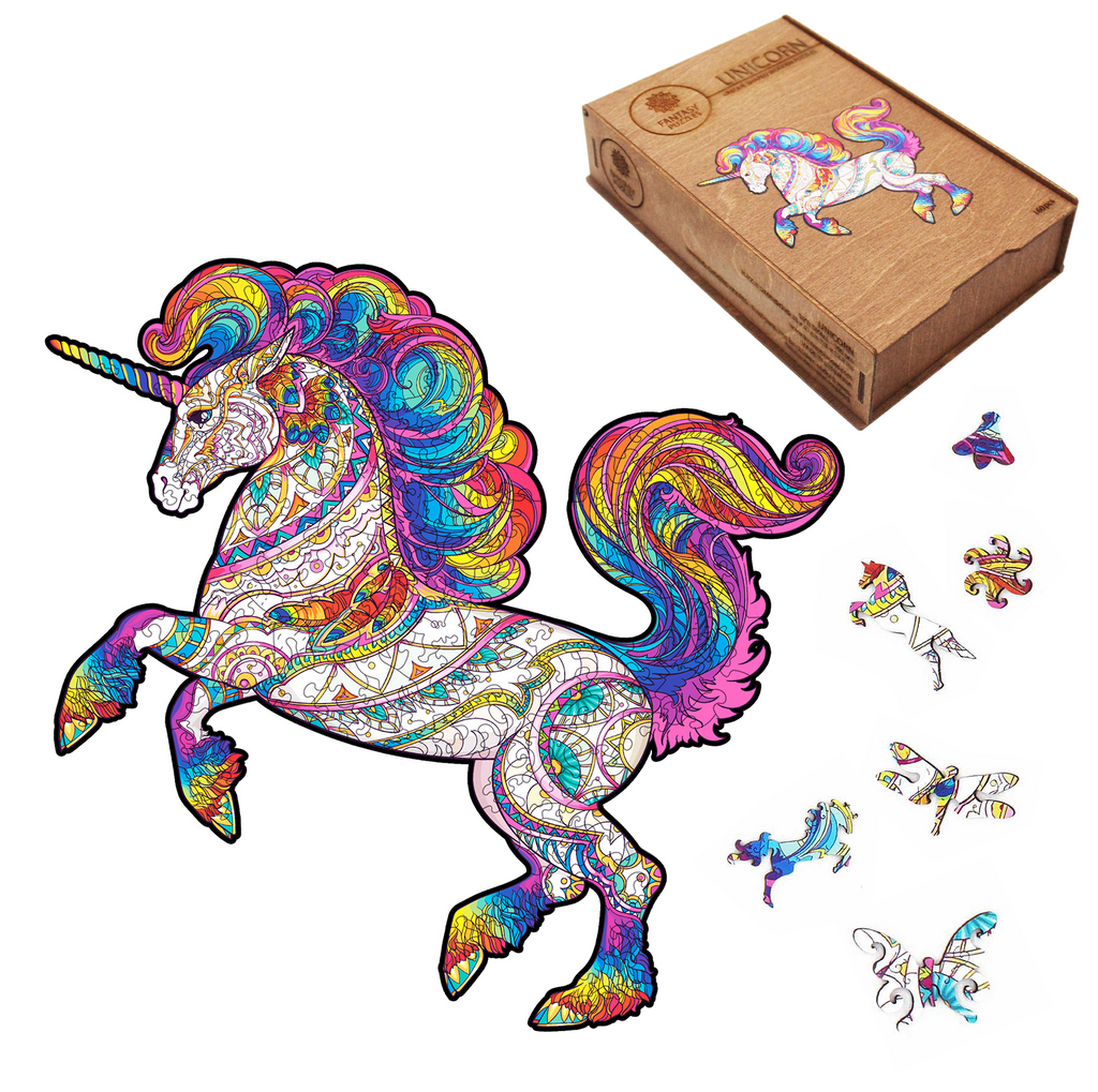 Unicorn Wooden Puzzle L size 260 pieces Fantasy Puzzles