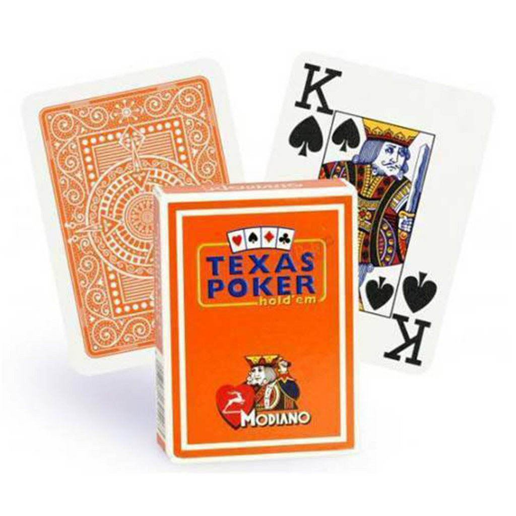 Modiano Texas Poker Hold Em Jumbo Index cards (orange)